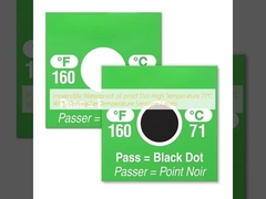 Irreversibile impermeabile all'olio Dot Alta temperatura 71°C 161°F Lavatrice di piatti Temperatura Etichette sensibili