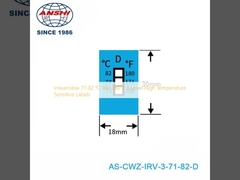 Etichette sensibili ad alte temperature di 3 livelli irreversibili 71-82 °C 160-180 °F