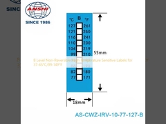 8 Level Non-Reversible High Temperature Sensitive Labels per 37-65°C/99-149°F