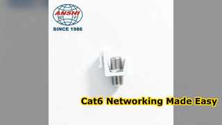Installazione semplice del jack Keystone Cat6 senza attrezzi
