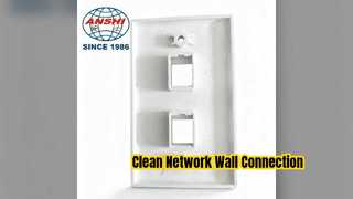 Soluzione di rete ANSHI 120 US con piastra a muro doppia RJ45 RJ11