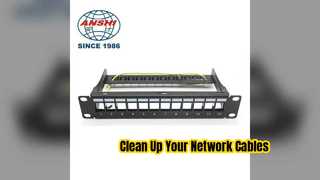 Soluzione di rete compatta con pannello patch Cat6 a 12 porte