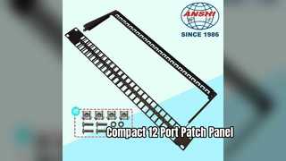 Soluzione di rete compatta con pannello patch da 10 pollici a 12 porte