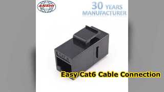 Configurazione semplice dell'accoppiatore Keystone Cat6 RJ45