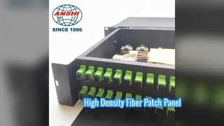 Soluzione a 48 porte per pannello patch in fibra con montaggio su rack 1U