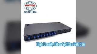 Splitter PLC diviso simmetrico per montaggio su rack 1U, scatola in alluminio ZG Tech per data center ODF