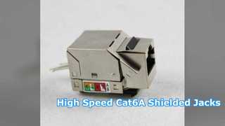 Jack Keystone schermato professionale Cat6A per reti veloci