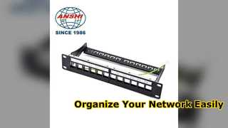 Soluzione di rete compatta con pannello patch Cat6 a 12 porte