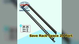 Pannello patch vuoto da 24 porte 0 5U Rack di rete salvaspazio