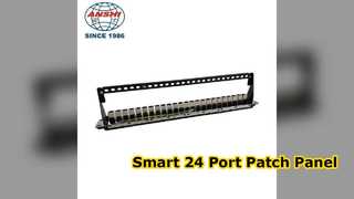 Pannello patch CAT6 intelligente a 24 porte con indicatori LED