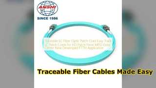 Cavo patch in fibra ottica LC tracciabile per data center