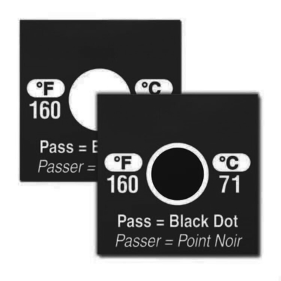 Irreversible Waterproof Oil Proof Dot High Temperature 71℃ 161℉ Dishwasher Temperature Sensitive Labels