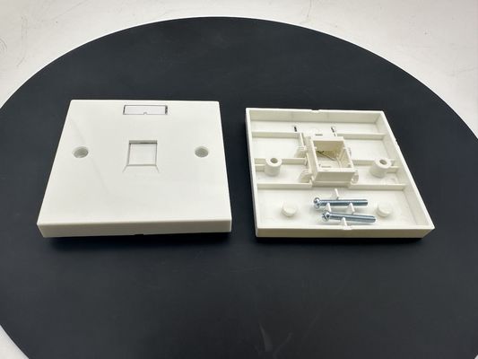 ANSHI British Style Flat 1 Port 2 Port Network Cable Faceplate RJ45 Frame 86*86MM