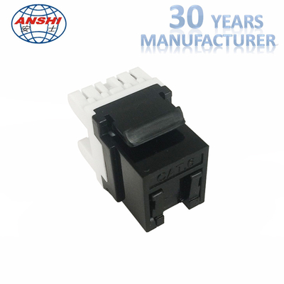 Press Fit PC Material CAT6 RJ45 Tool Free Keystone Jack