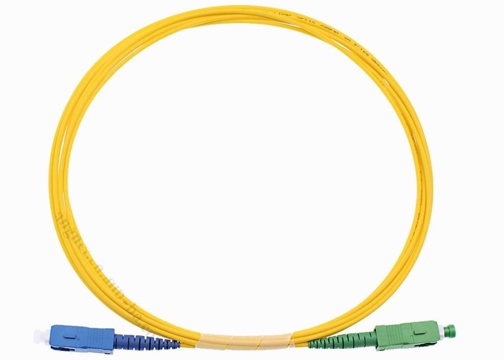 Cavo Treccia Ottico Monomodale 3 Metri, 12 Core, SC/UPC, Colore Giallo, Universale