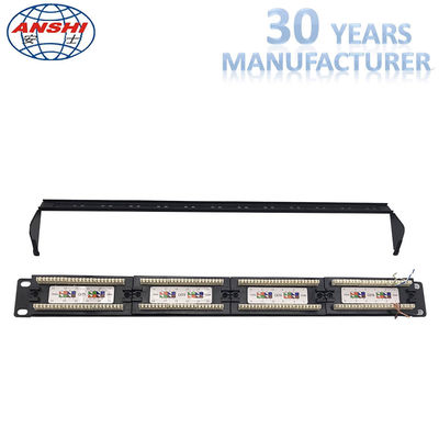 PANNELLO PATCH DA RACK 24 PORTE 19 POLLICI CAT5E/CAT6/CAT6 UTP PANNELLO PATCH DA RACK