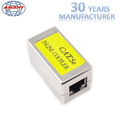 JACK RJ45 KEYSTONE Passaggio schermato tramite Keystone Jack Cat5e CAT6 Metallo dritto accoppiatore in linea