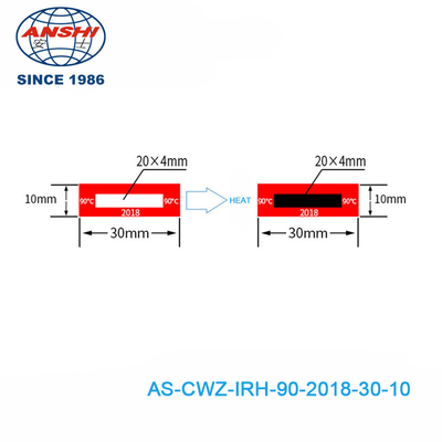 Non Reversible 49-71 ℃ 120-160℉ 5 Temperature Level High Temperature Sensitive Labels