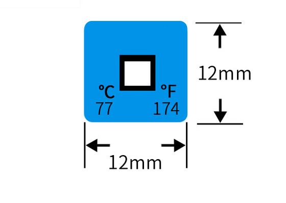 Non Reversible 49-71 ℃ 120-160℉ 5 Temperature Level High Temperature Sensitive Labels