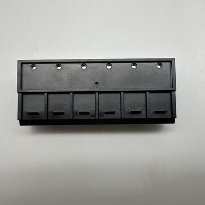 CAT5e/CAT6/CAT6A pannello di patch pannello frontale adattatore 6 slot per RJ45 Keystone UTP nero