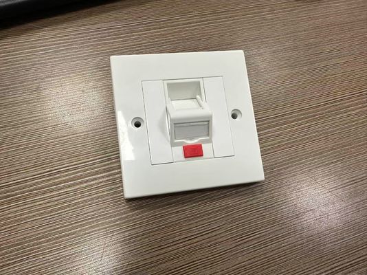 ANSHI LJ6C Stile britannico Snap-In 1 Port Faceplate RJ45 Frame 86*86MM