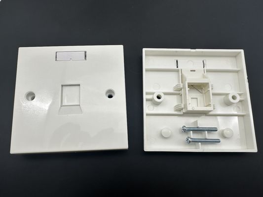 ANSHI British Style Flat 1 Port 2 Port Network Cable Faceplate RJ45 Frame 86*86MM