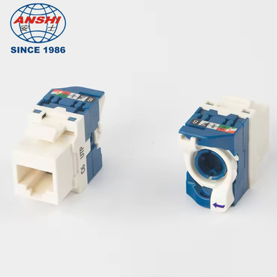Jack Keystone RJ45 senza attrezzi e ruotabile con rotazione a 180 gradi per cavi CAT6 e dati ad alta velocità