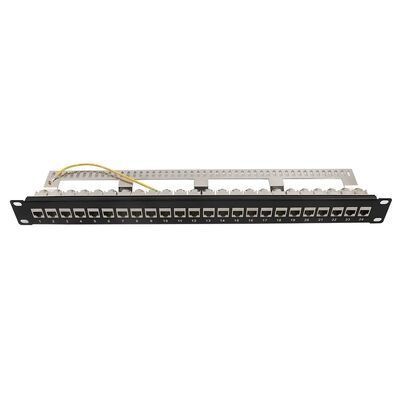 ANSHI 19 pollici 1U Altezza 24 porte STP Scudo Rack Montaggio Patch Panel per la rete