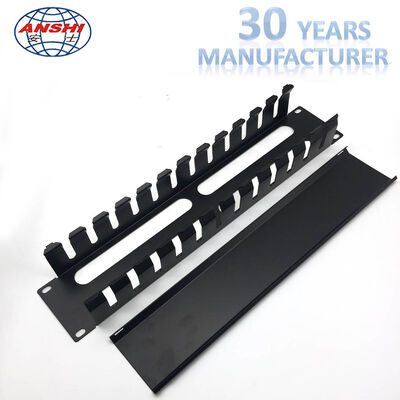 2U altezza 12 slot metallo 19 pollici rack montabile gestore di cavi orizzontali per le installazioni di rete