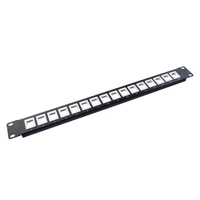 Rack Mount Patch Panel 1U 12 Port CAT5E CAT6A UTP scaricato con jack RJ45 e pin IDC in bronzo fosforo per la configurazione della rete