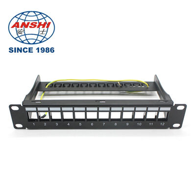 19 pollici 32 porte vuoti STP FTP schermato RJ45 Patch Panel CAT5E CAT6 Rack Mount Network Distribution Panel