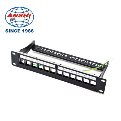 19 pollici 32 porte vuoti STP FTP schermato RJ45 Patch Panel CAT5E CAT6 Rack Mount Network Distribution Panel