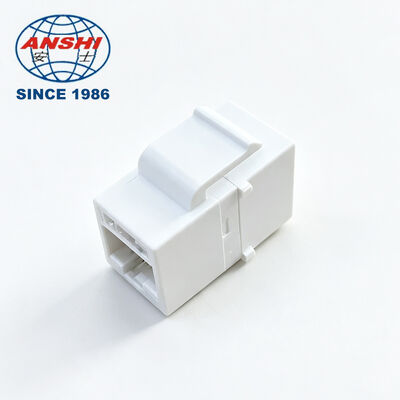 ANSHI Jack Keystone RJ45 CAT5E CAT6 CAT6A UTP Non-Schermato Componenti per Telecomunicazioni Senza Attrezzi a 180 Gradi