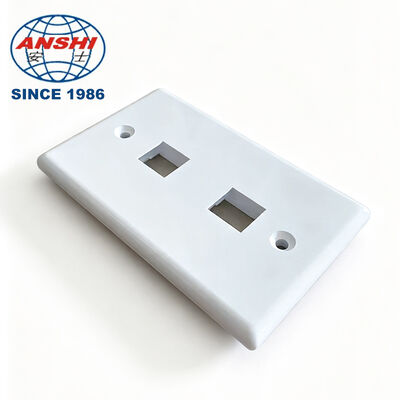 ANSHI 120 Tipo Piastra a muro standard USA, prodotto per telecomunicazioni a doppia porta RJ45 RJ11