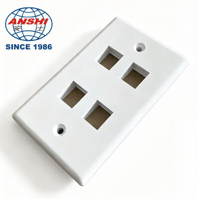 ANSHI 120 Tipo US Standard Piastra di montaggio a parete, 4 porte RJ45 RJ11 Prodotto di telecomunicazioni