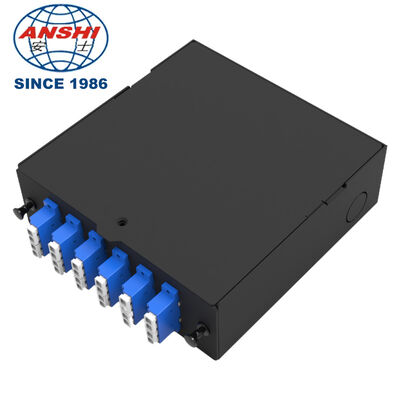Mini ODF ODB Box 24-Core 4-Port Fiber Optic Terminal Box Industrial-Grade 35mm DIN-150 Rail FTTH FTTX SC Cavo ottico